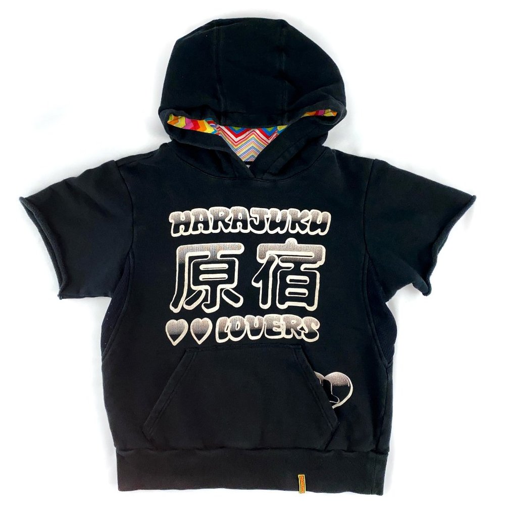 Vintage Harajuku Lovers Cut Off Hoodie